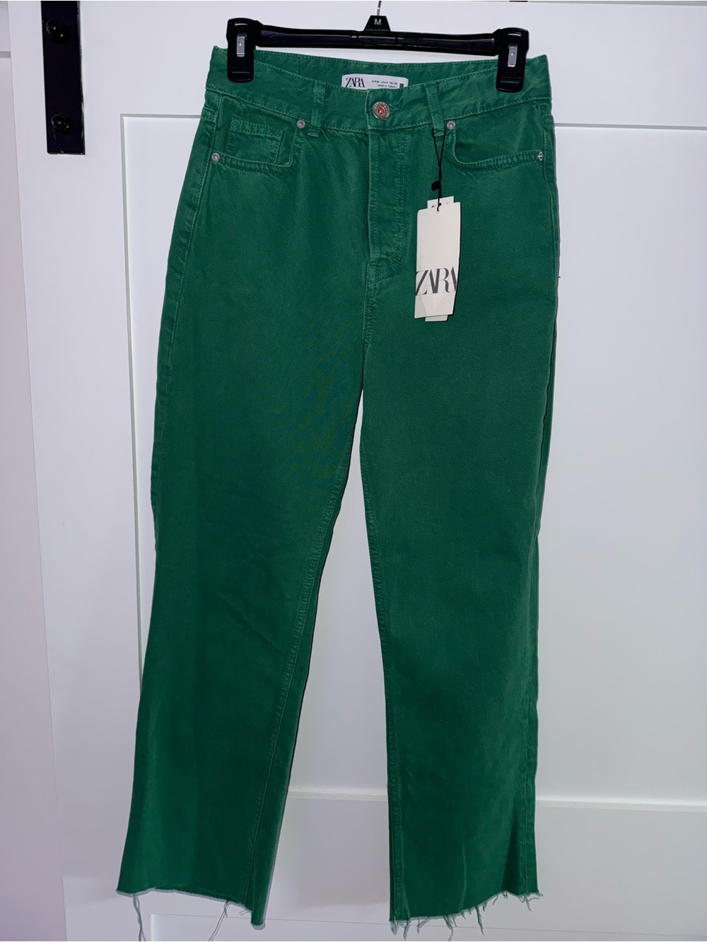 Zara Emerald Green Straight Jeans